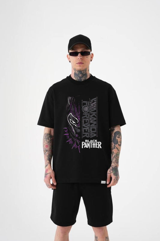 Black panther marvel oversized standard t shirt